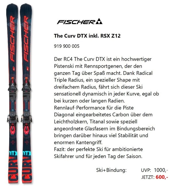 Fischer The Curv DTX RSX Z12
