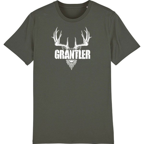 Datschi Trachten  Herren T-Shirt  "Grantler"  , khaki-weiss