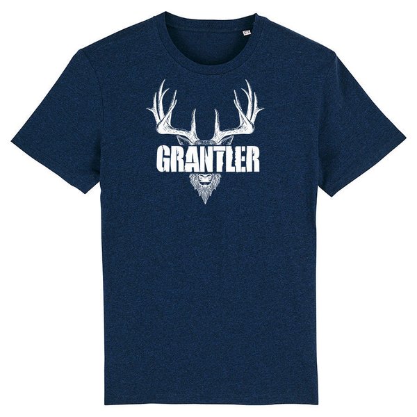 Datschi Trachten Herren T-Shirt "Grantler", dark blue-weiß