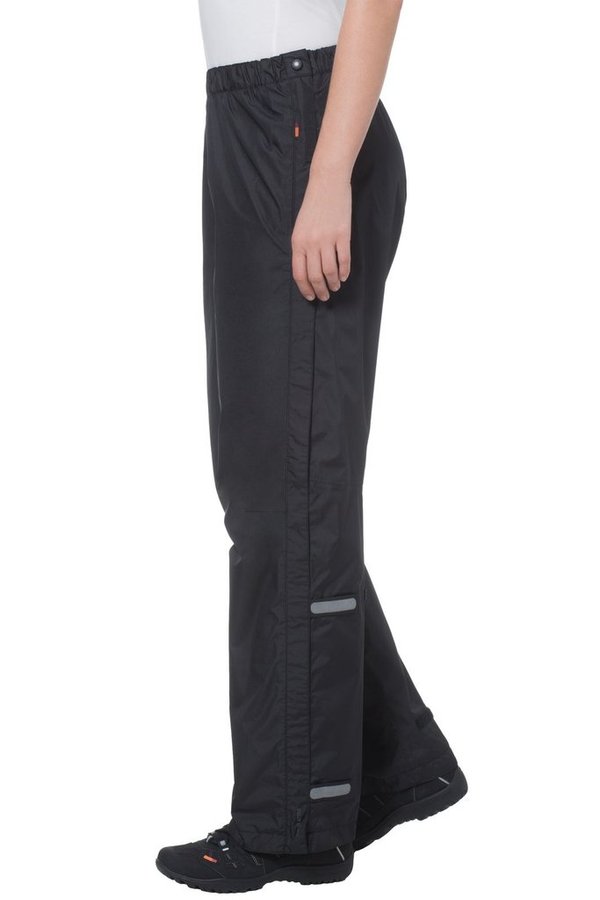 VAUDE Fluid Full-Zip II Damen Regenhose "Kurzgrößen", black