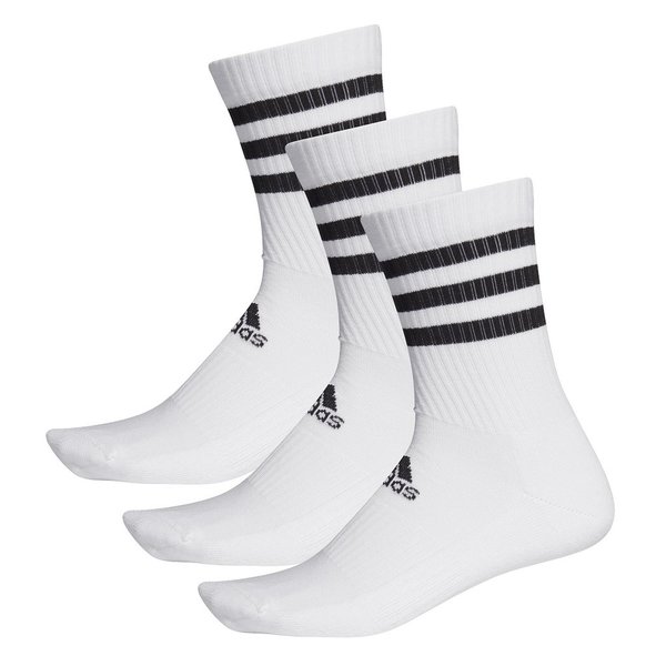 ADIDAS 3-Streifen Cushioned Crew Socken 3er Pack, white