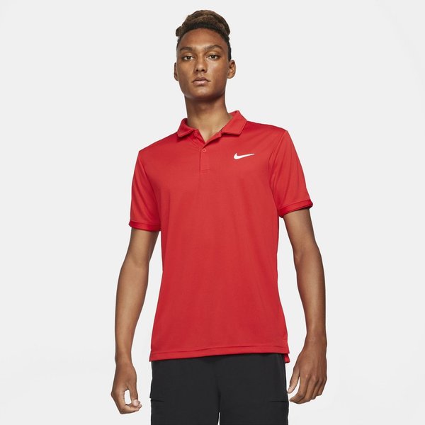NIKE Court Dri-Fit Herren Tennis Poloshirt, university red