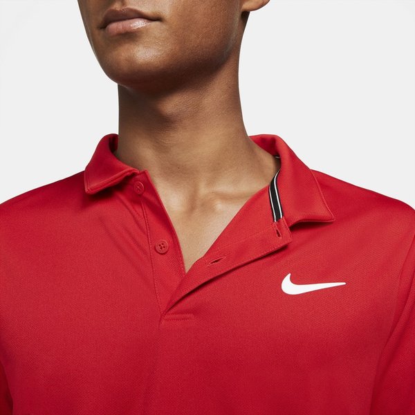 NIKE Court Dri-Fit Herren Tennis Poloshirt, university red