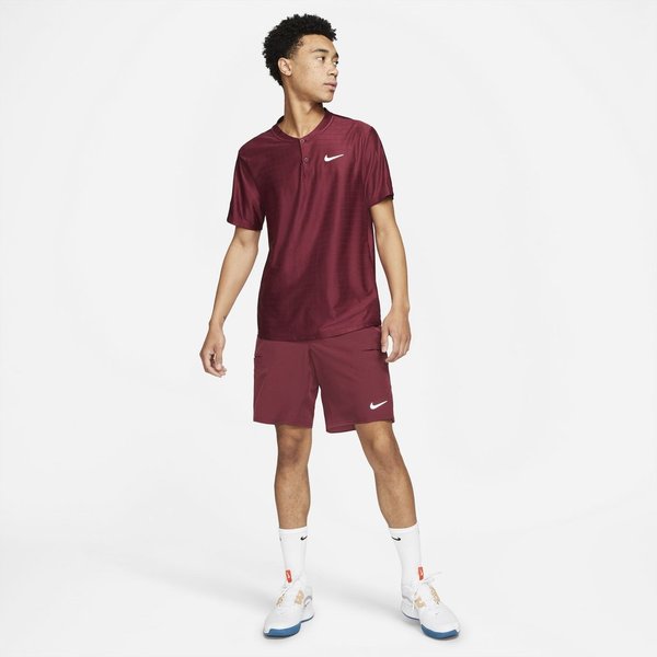 NIKE Court Dri-Fit Advantage Herren Tennis Poloshirt, dark beetroot