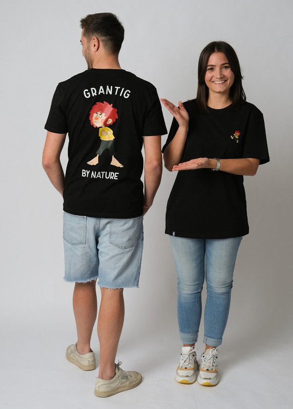 BAVARIAN CAPS Unisex Shirt "Grantig by Nature" schwarz