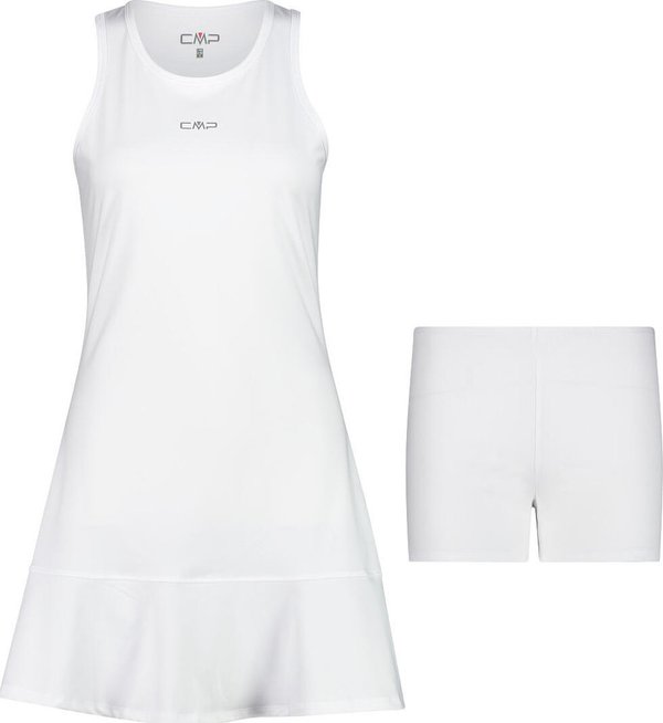 CMP Damen Tennis Kleid 2in1, bianco