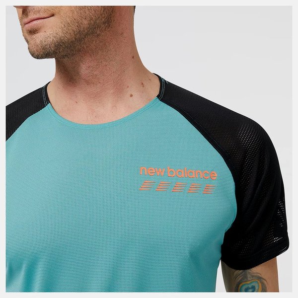 NEW BALANCE Accelerate Pacer Herren Shirt, faded teal