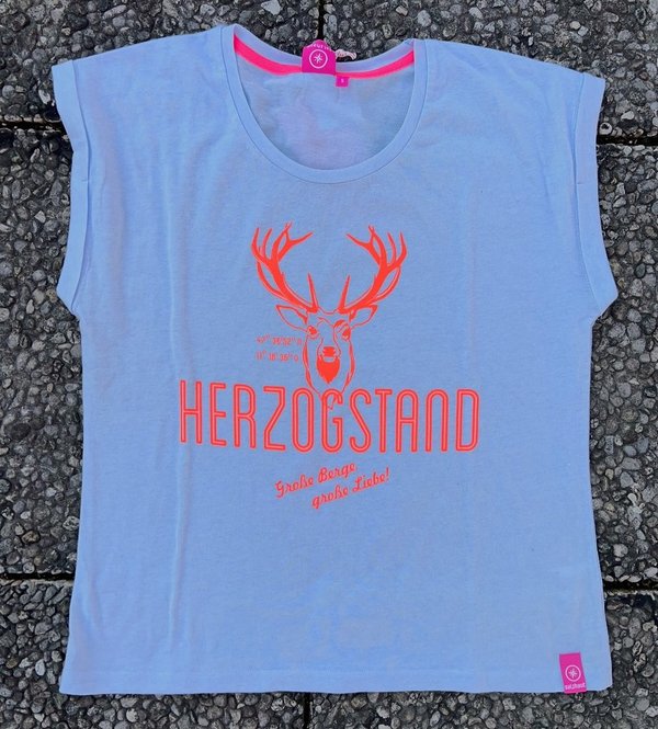 SALZHAUT Damen T-Shirt "Herzogstand" light blue