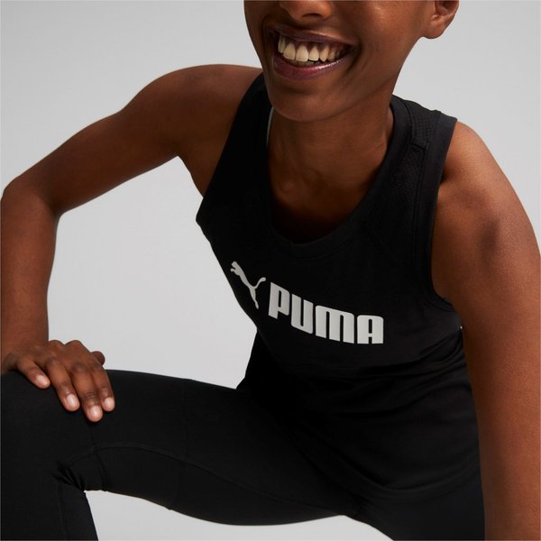 PUMA Fit Logo Trainings-Tank-Top Damen, black