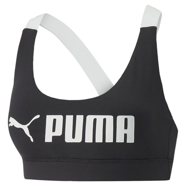PUMA Fit Mid Impact Trainings-BH Damen, black