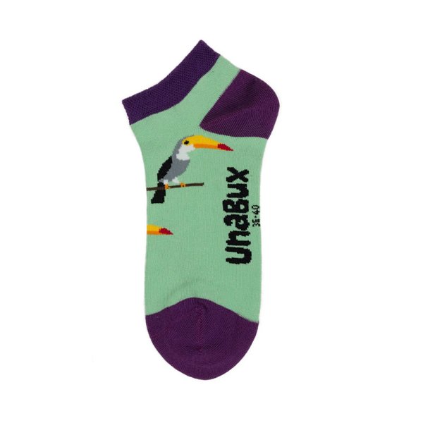 UNABUX Sneaker Socks - Purple Tucan