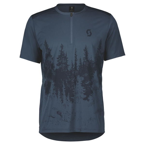 SCOTT Trail Flow Zip Shirt Herren, metal blue/dark blue