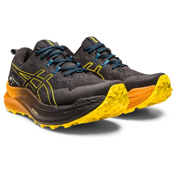 ASICS Trabuco Max 2 Herren Trailrunning Schuhe, black/golden yellow