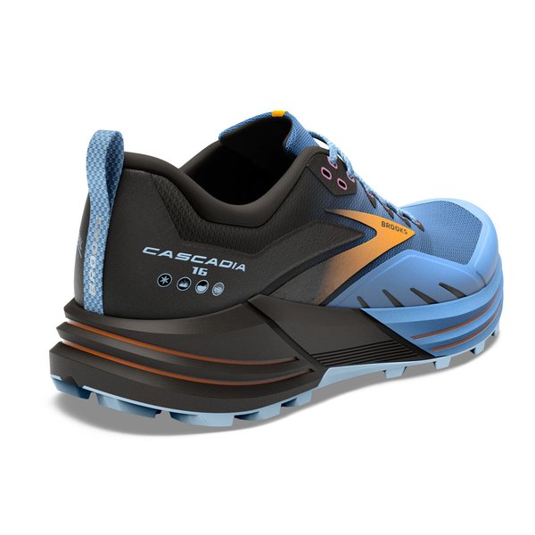 BROOKS Cascadia 16 Damen Trailrunning Schuhe, blue/black/yellow