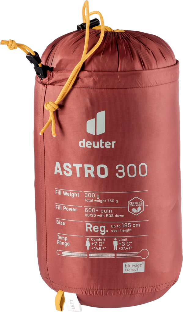DEUTER Astro 300 REG Schlafsack, redwood/curry