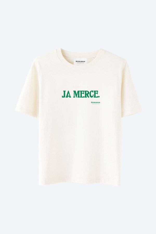 STRAWANZA T-Shirt ,JA MERCE' vintage white