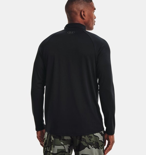 UNDER ARMOUR Tech Herren Half-Zip Langarm Shirt, black/charcoal