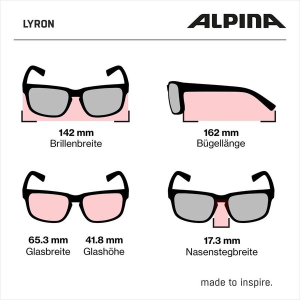 ALPINA Lyron Sportbrille, moon grey matt