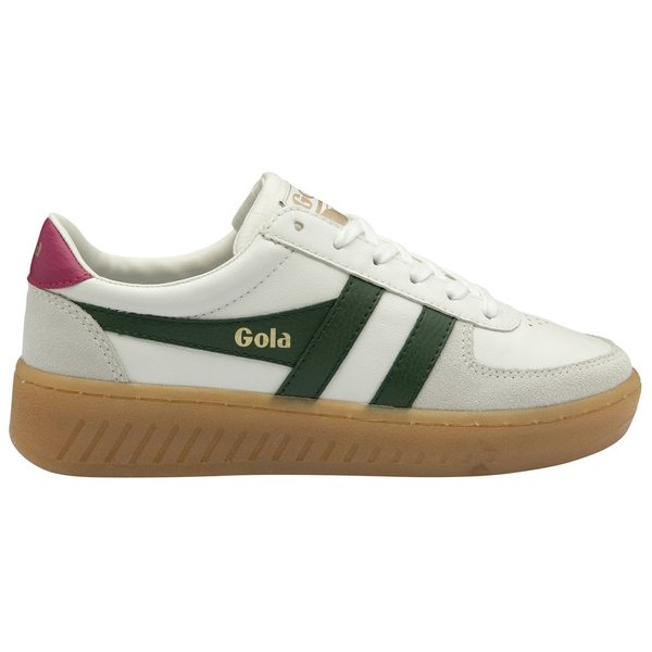 GOLA Classics Grandslam Elite Damen Sneaker, white/evergreen/fuchsia