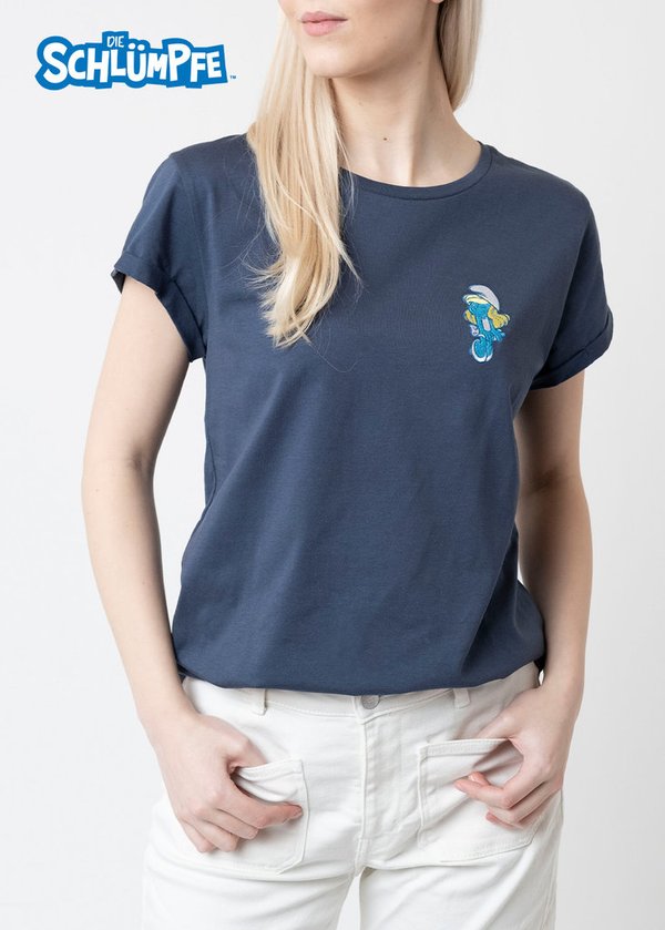 BAVARIAN CAPS Damen Shirt "Schlumpfine-Monroe" - dunkelblau